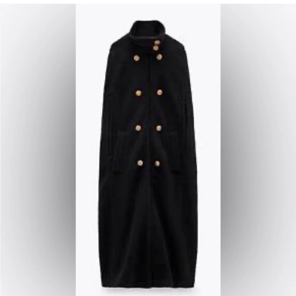 Zara limited edition wool blend Cape Coat - Picture 5 of 13